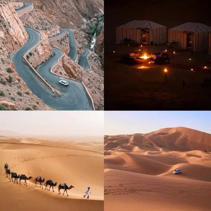 Campo di lusso nel deserto a Merzouga